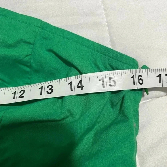 J Crew Dress Green One Shoulder Midi Dress NWT Size 6 Cotton Blend - Picture 7 of 8